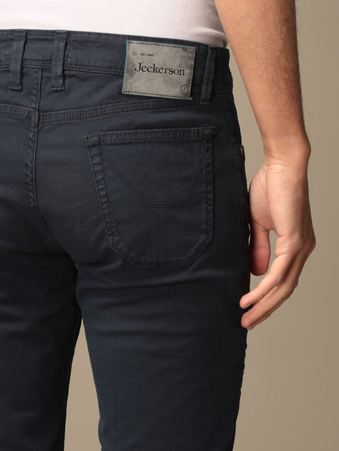 Pantalone Uomo cinque tasche con bottone Blu JECKERSON- Francavilla Moda